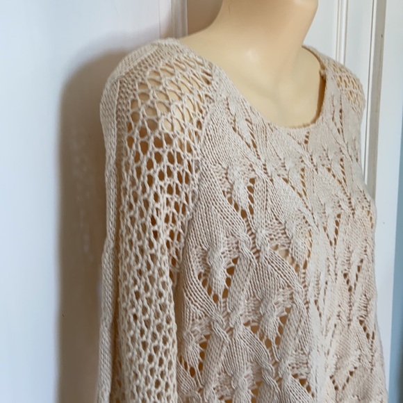 Ryu Open Weave Cropped Sweater Sz S - Picture 6 of 9